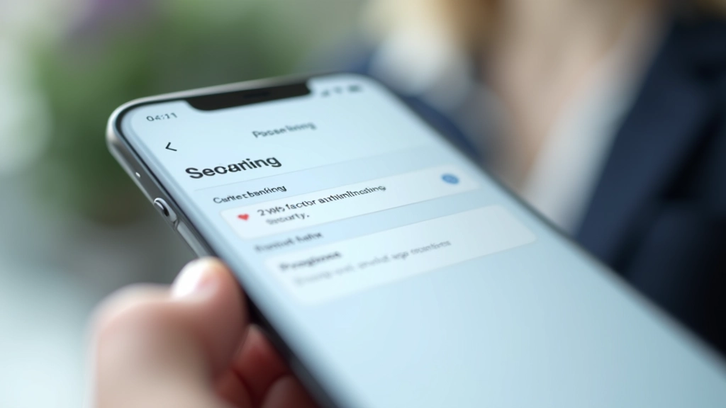Écran montrant les paramètres de sécurité d'une application bancaire avec les options d'authentification à deux facteurs