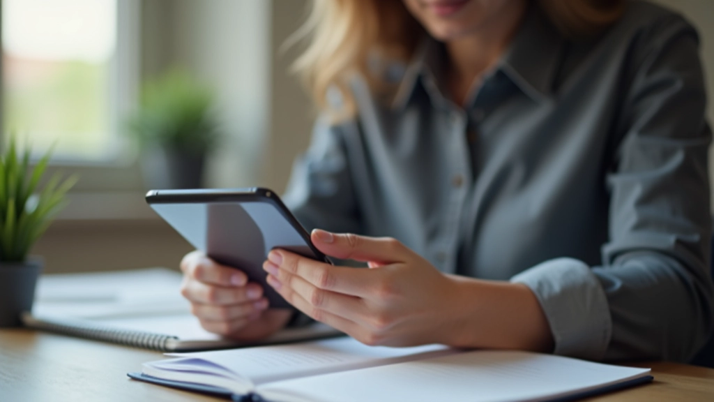 Personne regardant son application bancaire mobile avec des notifications de paiements automatiques programmés