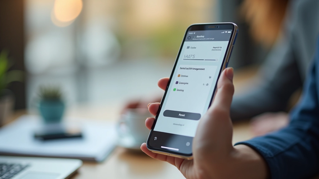 Smartphone affichant une application de paiement mobile avec icônes de portefeuille numérique